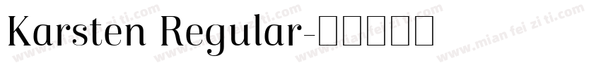 Karsten Regular字体转换